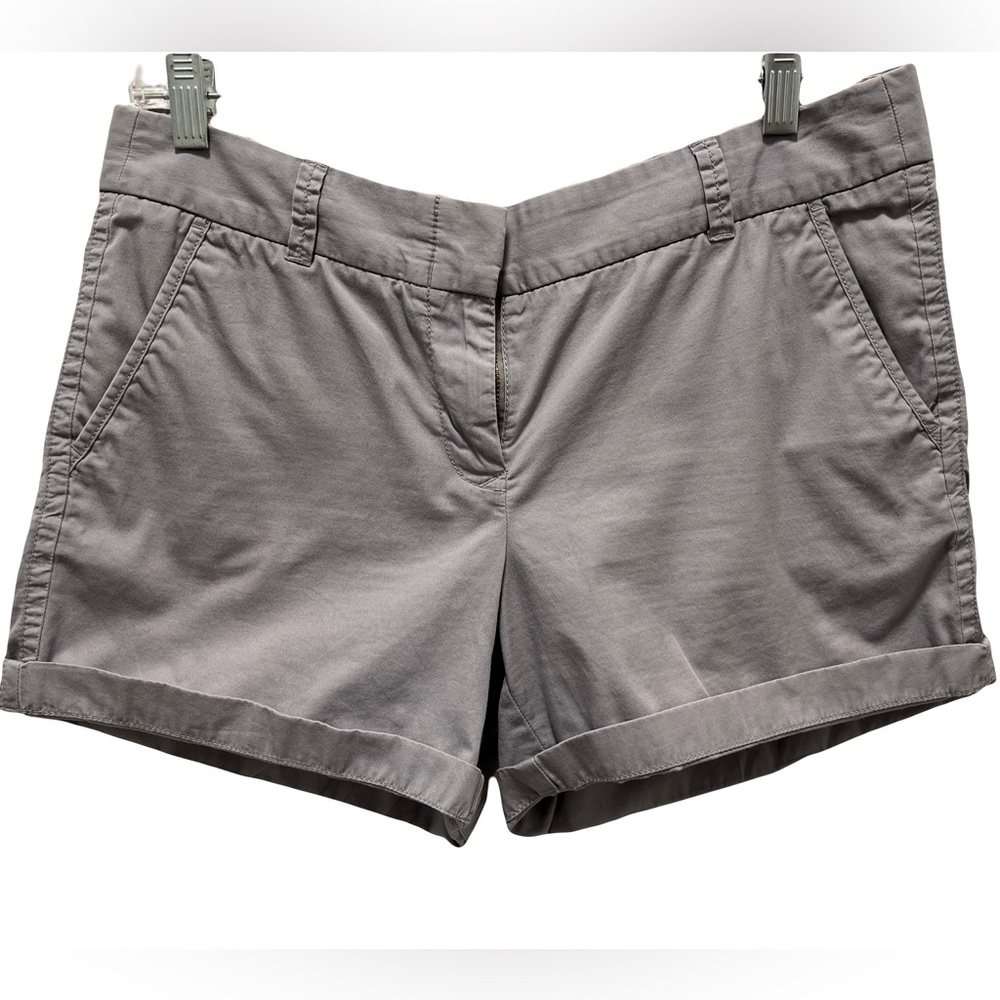 J Crew Shiny Gray Chinos VNTG Sz 8
